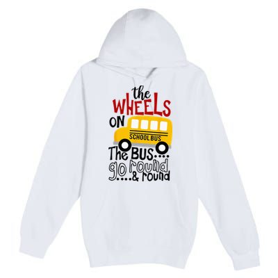 Back To School Funny The WHEELS On The BUS Kids Premium Pullover Hoodie