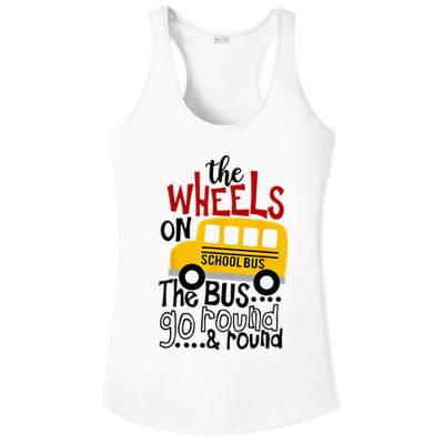 Back To School Funny The WHEELS On The BUS Kids Ladies PosiCharge Competitor Racerback Tank