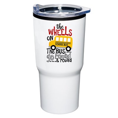 Back To School Funny The WHEELS On The BUS Kids Tumbler