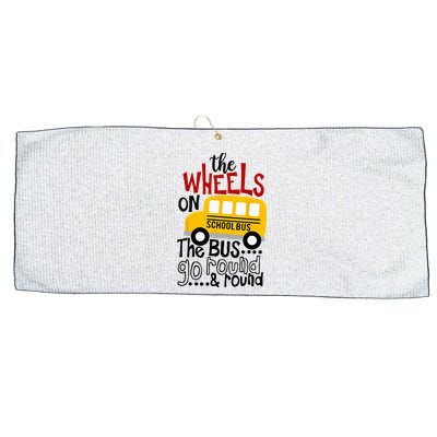 Back To School Funny The WHEELS On The BUS Kids Large Microfiber Waffle Golf Towel