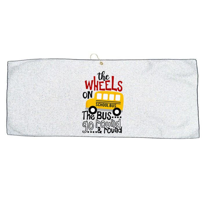 Back To School Funny The WHEELS On The BUS Kids Large Microfiber Waffle Golf Towel