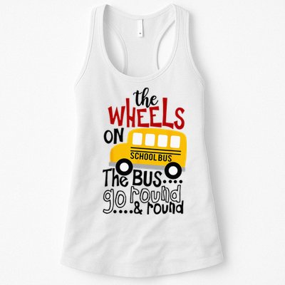 Back To School Funny The WHEELS On The BUS Kids Womens Tank Top