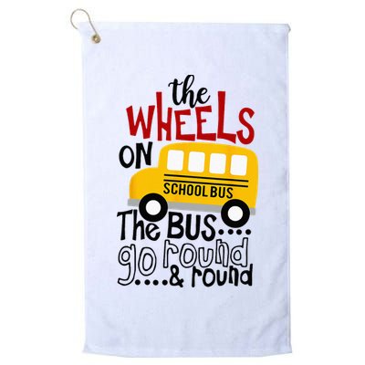 Back To School Funny The WHEELS On The BUS Kids Golf Towel