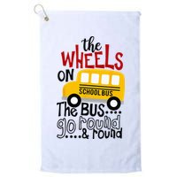Back To School Funny The WHEELS On The BUS Kids Golf Towel