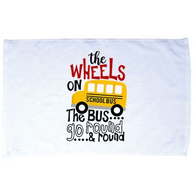 Back To School Funny The WHEELS On The BUS Kids Microfiber Hand Towel