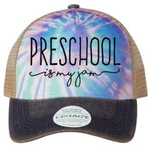 Back To School Preschool Is My Jam Pre K Teachers Student Legacy Tie Dye Trucker Hat