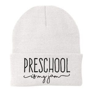 Back To School Preschool Is My Jam Pre K Teachers Student Knit Cap Winter Beanie