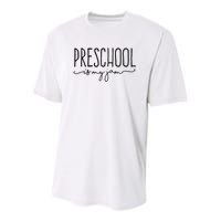 Back To School Preschool Is My Jam Pre K Teachers Student Youth Performance Sprint T-Shirt