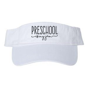 Back To School Preschool Is My Jam Pre K Teachers Student Valucap Bio-Washed Visor