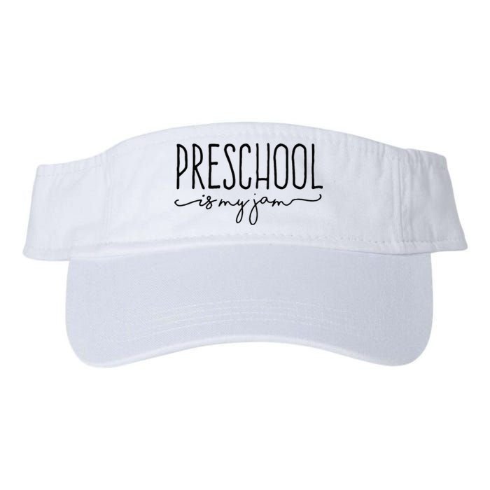 Back To School Preschool Is My Jam Pre K Teachers Student Valucap Bio-Washed Visor