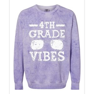 Back To School 4th Grade Vibes First Day Teacher Colorblast Crewneck Sweatshirt