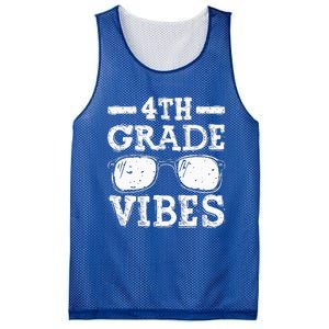 Back To School 4th Grade Vibes First Day Teacher Mesh Reversible Basketball Jersey Tank