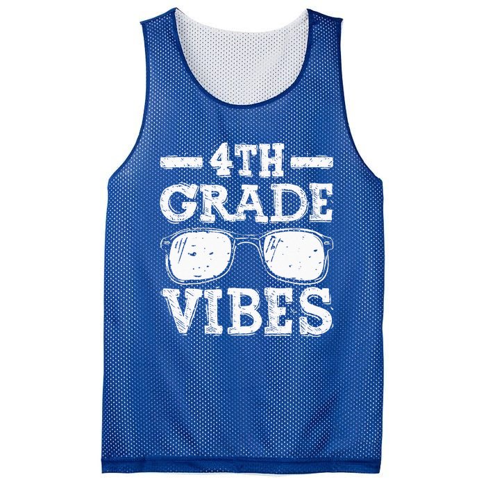 Back To School 4th Grade Vibes First Day Teacher Mesh Reversible Basketball Jersey Tank