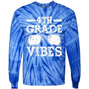 Back To School 4th Grade Vibes First Day Teacher Tie-Dye Long Sleeve Shirt