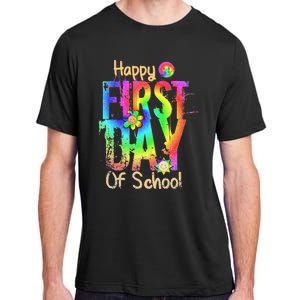 Back To School Teacher Student Happy First Day Of School Adult ChromaSoft Performance T-Shirt