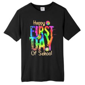 Back To School Teacher Student Happy First Day Of School Tall Fusion ChromaSoft Performance T-Shirt