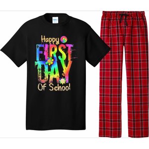 Back To School Teacher Student Happy First Day Of School Pajama Set