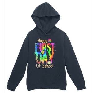 Back To School Teacher Student Happy First Day Of School Urban Pullover Hoodie