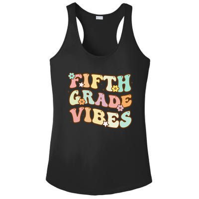 Back To School Fifth Grade Vibes Student Teacher Women Ladies PosiCharge Competitor Racerback Tank