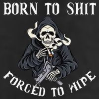Born to Shit Forced to Wipe Born 2 Shit Forced 2 Wipe Golf Towel
