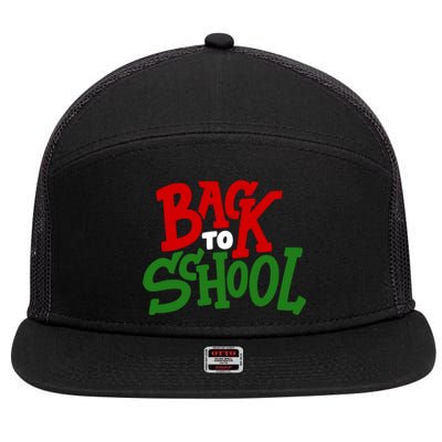 Back To School Holiday Cute Gift 7 Panel Mesh Trucker Snapback Hat