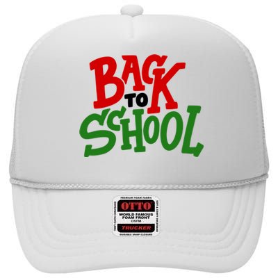 Back To School Holiday Cute Gift High Crown Mesh Back Trucker Hat