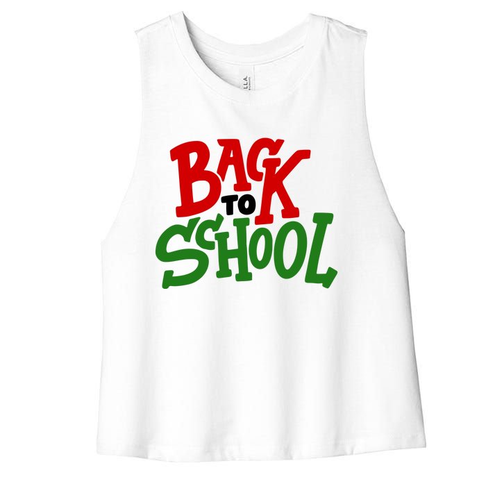 Back To School Holiday Cute Gift Women's Racerback Cropped Tank