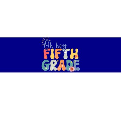 Back To School Fifth Grade Vibes Retro Hello 5Th Grade Gift Bumper Sticker