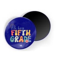 Back To School Fifth Grade Vibes Retro Hello 5Th Grade Gift Magnet