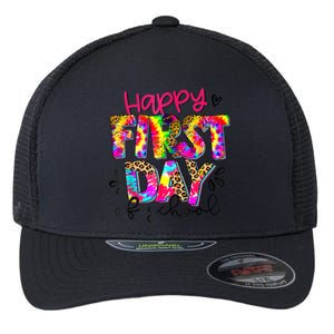 Back To School Teacher Student Happy First Day Of School Kids Flexfit Unipanel Trucker Cap