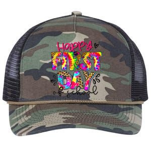 Back To School Teacher Student Happy First Day Of School Kids Retro Rope Trucker Hat Cap