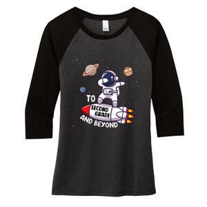 Back To Second Grade And Beyond Funny First Day Of School Women's Tri-Blend 3/4-Sleeve Raglan Shirt