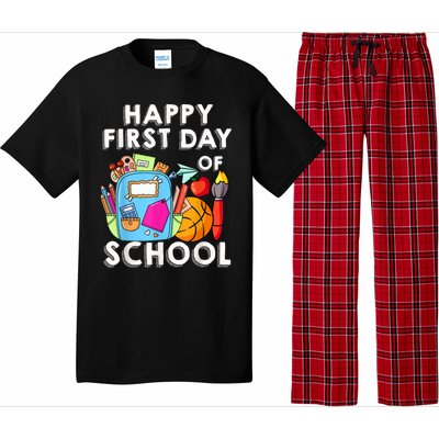 Back To School Happy First Day Of School Teacher Student Pajama Set