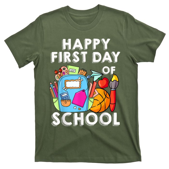 Back To School Happy First Day Of School Teacher Student T-Shirt