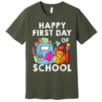 Back To School Happy First Day Of School Teacher Student Premium T-Shirt