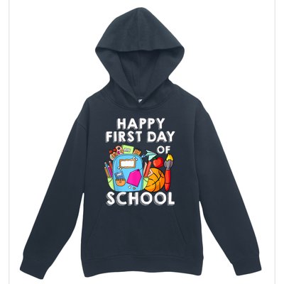 Back To School Happy First Day Of School Teacher Student Urban Pullover Hoodie