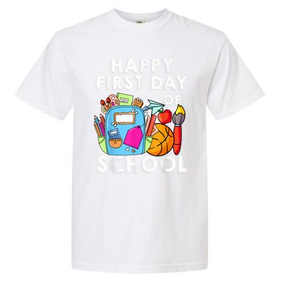 Back To School Happy First Day Of School Teacher Student Garment-Dyed Heavyweight T-Shirt