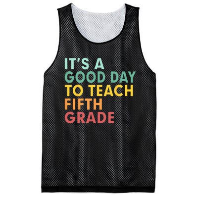 Back To School Its A Good Day To Teach Fifth Grade Teacher Mesh Reversible Basketball Jersey Tank