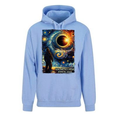 Bigfoot Total Solar Eclipse America Sasquatch Starry Night Unisex Surf Hoodie