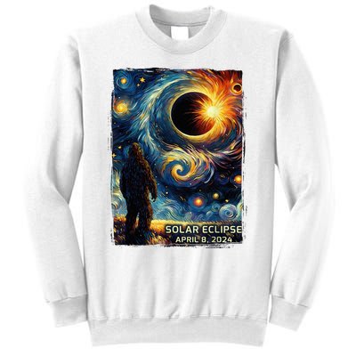 Bigfoot Total Solar Eclipse America Sasquatch Starry Night Sweatshirt