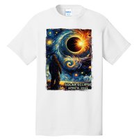 Bigfoot Total Solar Eclipse America Sasquatch Starry Night Tall T-Shirt