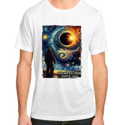 Bigfoot Total Solar Eclipse America Sasquatch Starry Night Adult ChromaSoft Performance T-Shirt