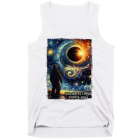 Bigfoot Total Solar Eclipse America Sasquatch Starry Night Tank Top