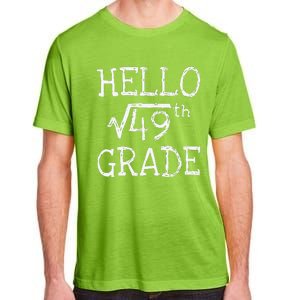 Back To School 7th Grade Square Root Of 49 Math Teacher Adult ChromaSoft Performance T-Shirt