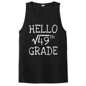 Back To School 7th Grade Square Root Of 49 Math Teacher PosiCharge Competitor Tank