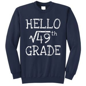 Back To School 7th Grade Square Root Of 49 Math Teacher Sweatshirt