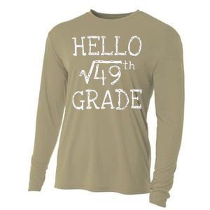 Back To School 7th Grade Square Root Of 49 Math Teacher Cooling Performance Long Sleeve Crew