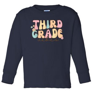 Back To School Third Grade Vibes Student Teacher Wo Kid Toddler Long Sleeve Shirt