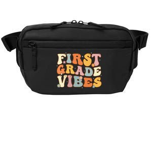 Back To School First Grade Vibes Student Teacher Women Crossbody Pack