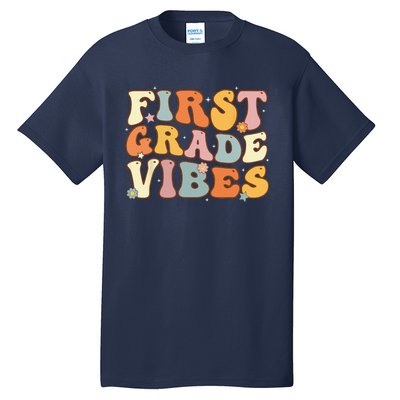 Back To School First Grade Vibes Student Teacher Women Tall T-Shirt